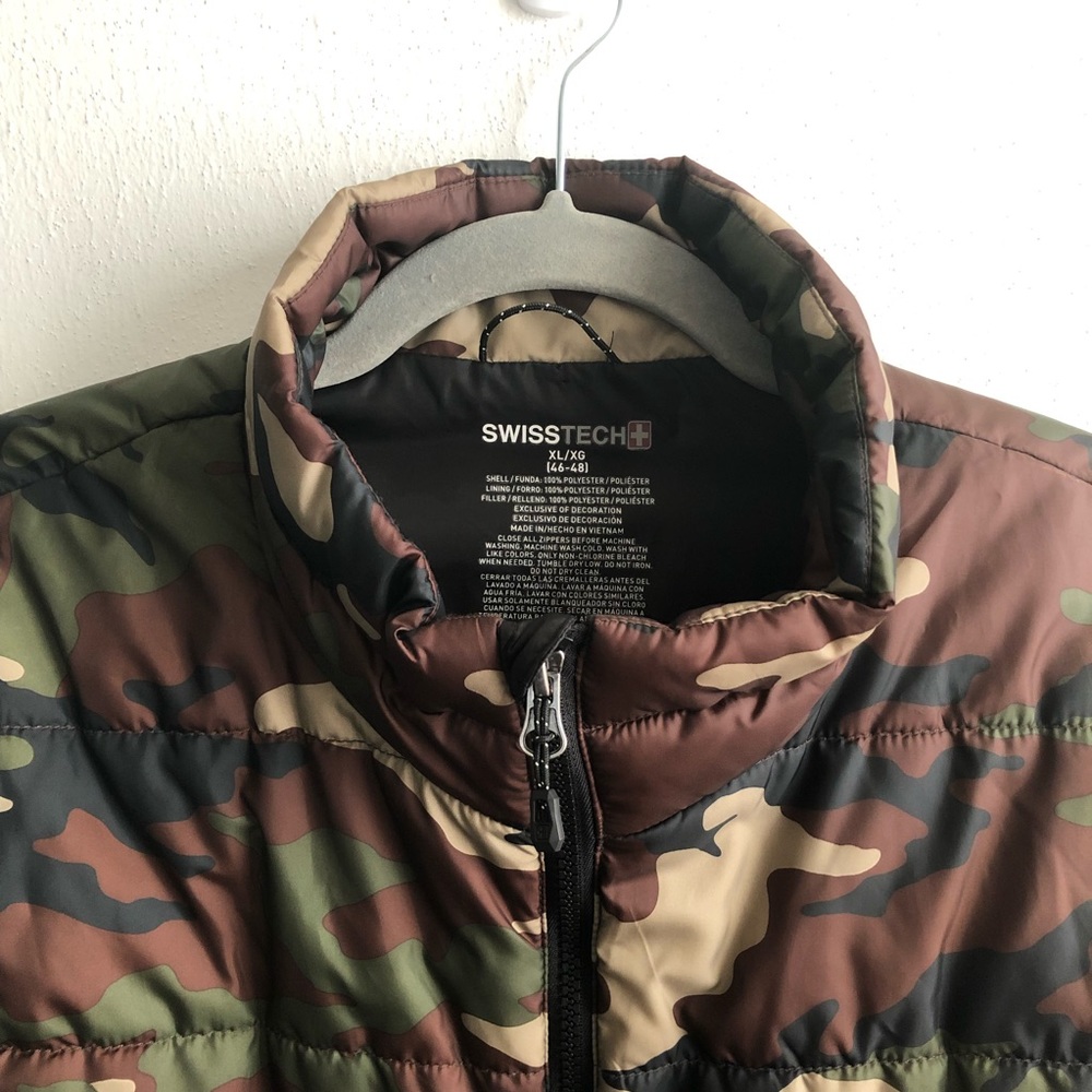 Swiss Tech Vest Puffer Camo Camouflage Wings Patch - Picture 5 of 11